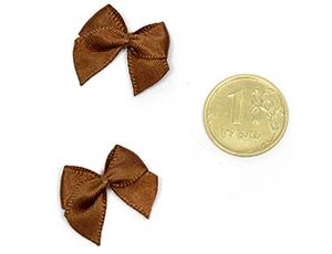 1509-2760 Бантик атласный 1см коричневый