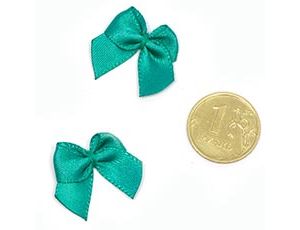 1509-2761 Бантик атласный 1см зеленый