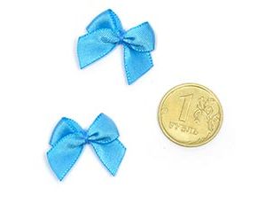 1509-2762 Бантик атласный 1см голубой