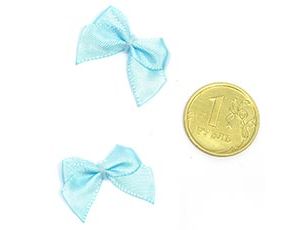 1509-2766 Бантик атласный 1см св.голубой