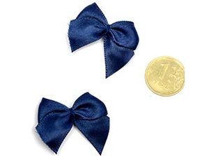 1509-2771 Бантик атласный 1,5см синий сапфир