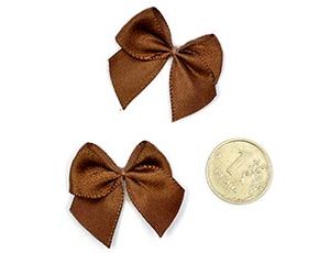 1509-2773 Бантик атласный 1,5см шоколадный