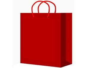 1509-2800 Пакет бум Красный однотон 25х36см