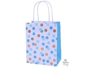 1509-2856 Пакет бум Круги голубые 20х15х10см 4шт/Q