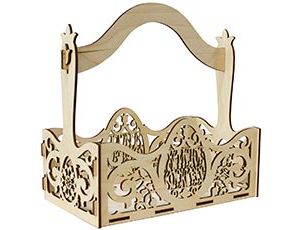 1509-2870 Корзина пасхальная ХВ с ручкой 21х12см