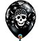 1103-0502 Шелк 11" Пиратский череп Onух Black/Q