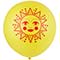 1103-3278 Шар с рисунком 24" Солнце желтый