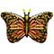 1207-3409 Ф ФИГУРА Бабочка крылья оранжевые