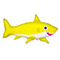 1207-3454 Ф ФИГУРА Акула веселая желтая