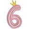 1207-5832 К ЦИФРА 6  45" Pink Корона