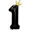 1207-5837 К ЦИФРА 1  45" Black Корона