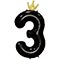 1207-5839 К ЦИФРА 3  45" Black Корона