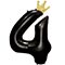 1207-5840 К ЦИФРА 4  45" Black Корона