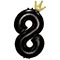 1207-5844 К ЦИФРА 8  45" Black Корона