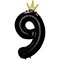 1207-5845 К ЦИФРА 9  45" Black Корона
