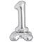 1207-5926 К ЦИФРА 1 50" Silver на подставке