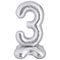 1207-5928 К ЦИФРА 3 50" Silver на подставке