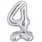 1207-5929 К ЦИФРА 4 50" Silver на подставке