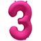1207-6155 К ЦИФРА 3 40" Неон Pink