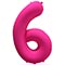 1207-6158 К ЦИФРА 6 40" Неон Pink