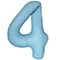 1207-6325 Ф ЦИФРА 4  40" SLIM Matte Baby Blue