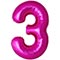1207-6352 Ф ЦИФРА 3  40" SLIM Fuchsia