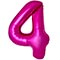 1207-6353 Ф ЦИФРА 4  40" SLIM Fuchsia