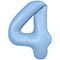 1207-6485 Р ЦИФРА 4  40" Небесный
