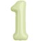 1207-6568 Р ЦИФРА 1  40" Пыльный лайм