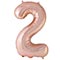 1207-6626 К ЦИФРА 2  40" Металлик Rose Gold