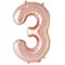 1207-6627 К ЦИФРА 3  40" Металлик Rose Gold