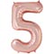 1207-6629 К ЦИФРА 5  40" Металлик Rose Gold