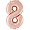 1207-6632 К ЦИФРА 8  40" Металлик Rose Gold