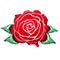 1207-6735 К ФИГУРА Цветок роза круглая красная