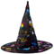 1501-5161 Шляпа ведьмы черная/радужная 36см/G