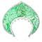 1501-6866 Кокошник-Ободок Узоры зеленый/G