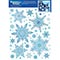 1501-7090 Наклейка Снежинки искристые 47х33см