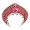 1501-7102 Кокошник-Ободок пайетки красный