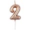 1502-3002 Свеча -цифра "2" Розовое золото 4,5см/V