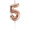 1502-3005 Свеча -цифра "5" Розовое золото 4,5см/V