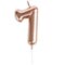 1502-3007 Свеча -цифра "7" Розовое золото 4,5см/V