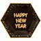 1502-5184 Тарелка Гламур Black&Gold HNY 27см 8шт/N