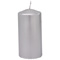 1502-6542 Свеча Столбик 5х10см серебряная/G