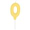 1502-6634 Свеча -цифра "0" Праздник желт паст 6см