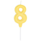 1502-6642 Свеча -цифра "8" Праздник желт паст 6см