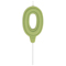 1502-6644 Свеча -цифра "0" Праздник зелен паст 6см