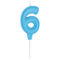 1502-6660 Свеча -цифра "6" Праздник голуб паст 6см