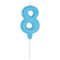 1502-6662 Свеча -цифра "8" Праздник голуб паст 6см