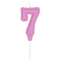 1502-6671 Свеча -цифра "7" Праздник розов паст 6см