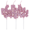 1502-6674 Свеча на пиках С ДР розовый перламутр